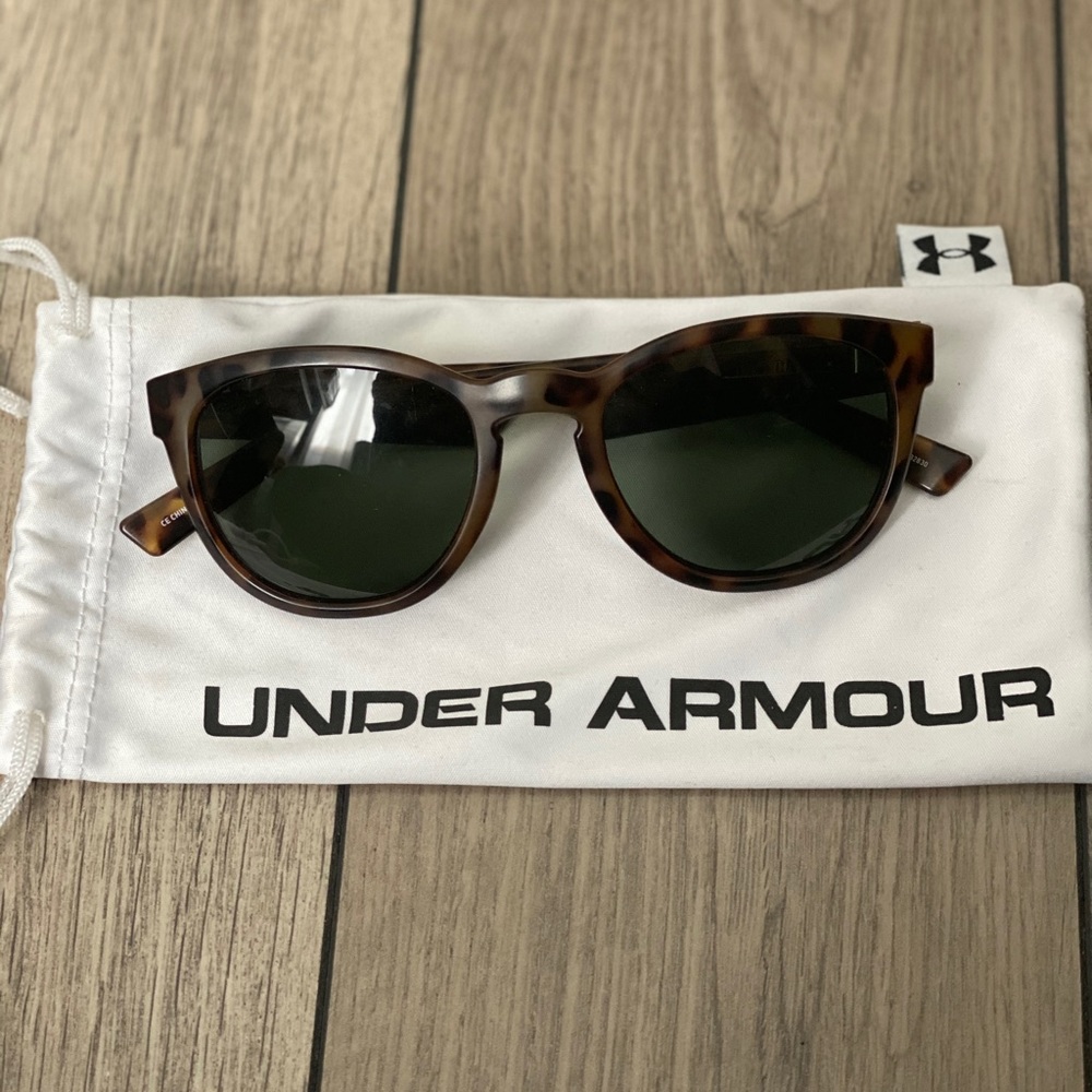 Used once under Armour print sunglasses.